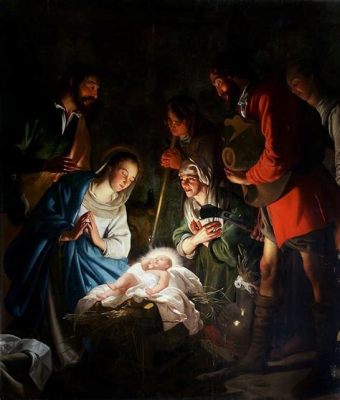  the Adoration of the Shepherds 에 의한 빛의 조화와 신비로운 분위기